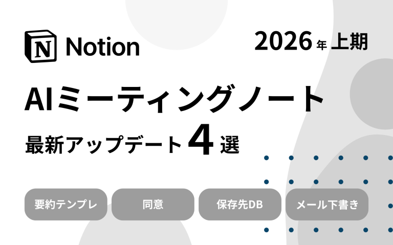【2026年上期】Notion AIミーティングノート最新アップデート4選｜要約テンプレ・同意・保存先DB・メール下書き