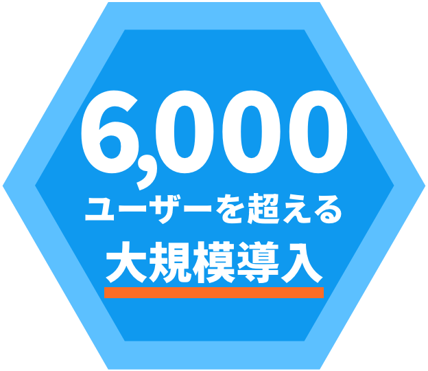 6,000ユーザーを超える大規模導入